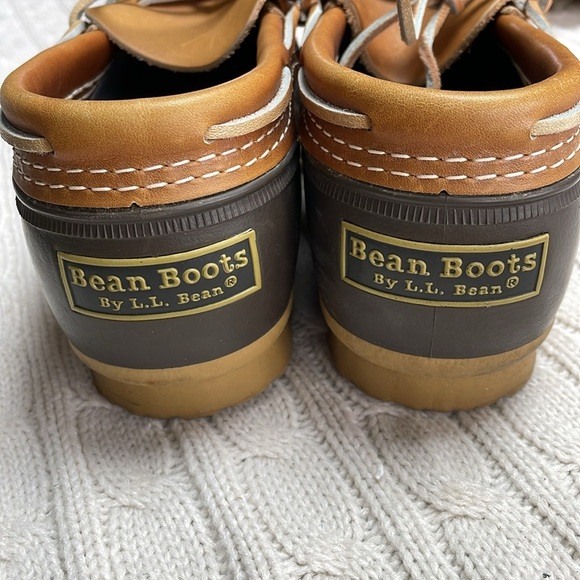 L.L. Bean Women’s Hunting Shoe Bean Boots Brown w/leather detail Sz 9 W ankle - Picture 8 of 11